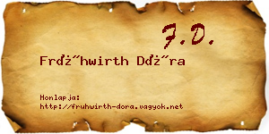 Frühwirth Dóra névjegykártya