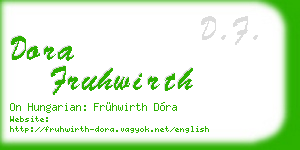 dora fruhwirth business card